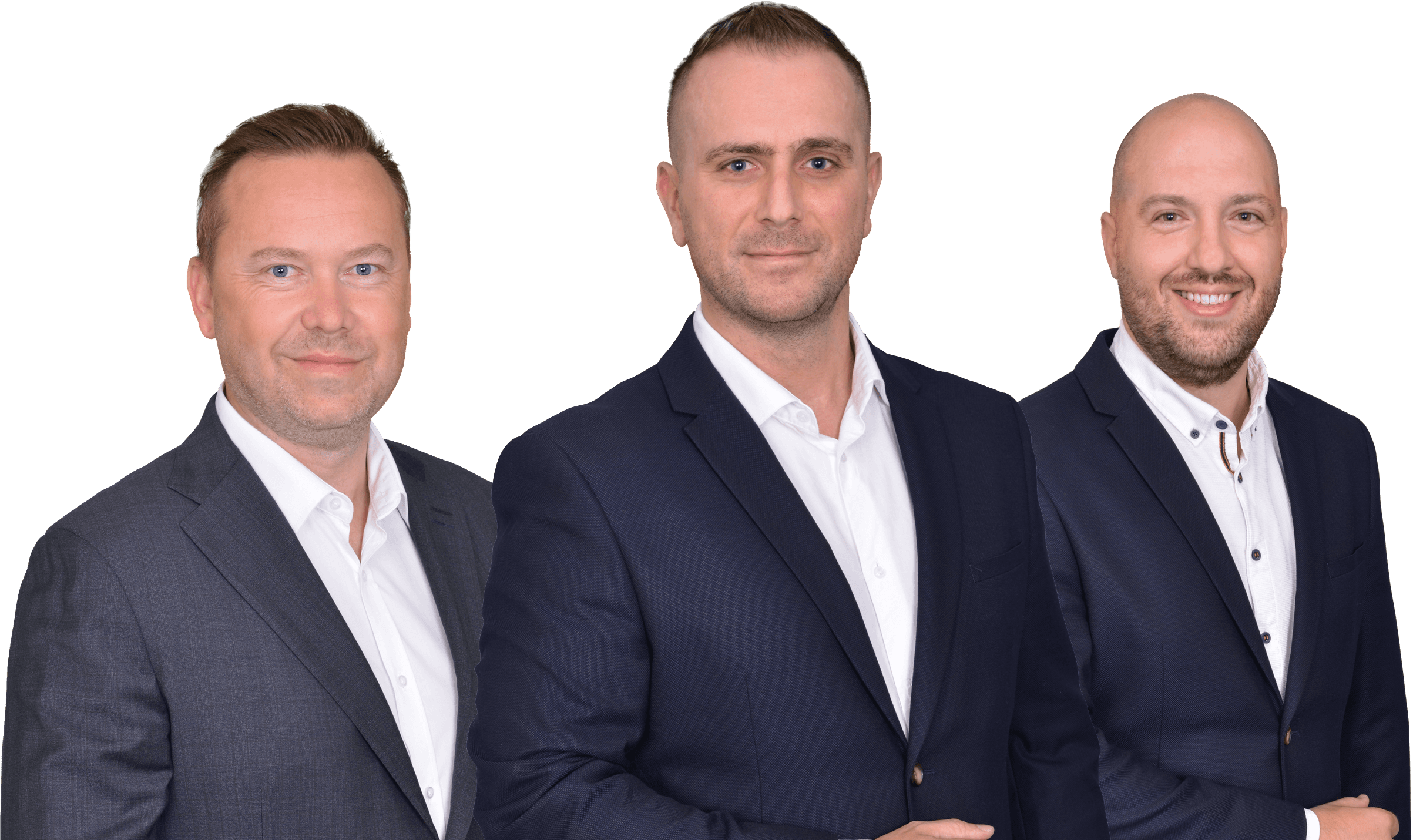 Ing. David Kočiš, Pavel Kubanyi a Karel Vorel, kandidáti Motoristé sobě a nezávislí pro Teplice